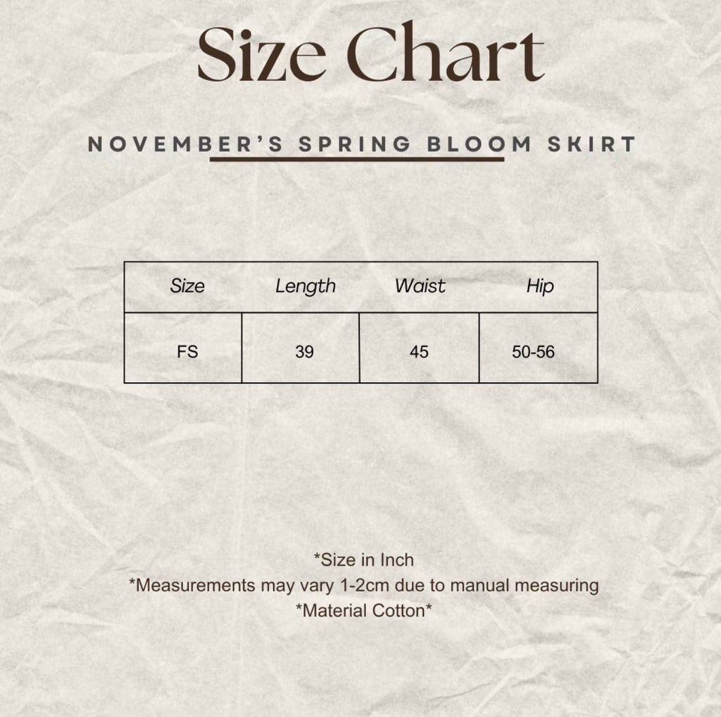 November's Spring Blooms Skirt in Blue Twirl