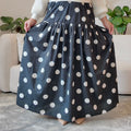 November's Spring Blooms Skirt in Big Polka Black