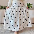 November's Spring Blooms Skirt in Big Polka Cream